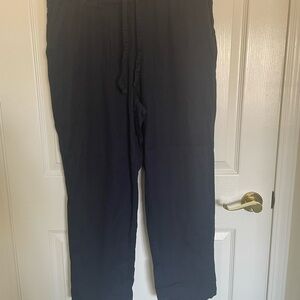 Women’s Navy Blue Linen Pants